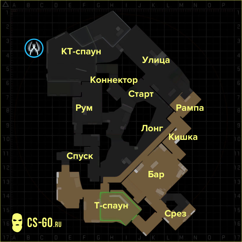 Обзор карты Climb Counter-Strike 2. Позиции, обозначения, раскидки